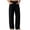 a01Black, variant on LODIENY Men Baggy Jeans Straight Wide Leg Skater Hip Hop Denim Pants Loose Fit Button Waist Vintage Y2K Streetwear Trousers with Pockets Sky Blue M