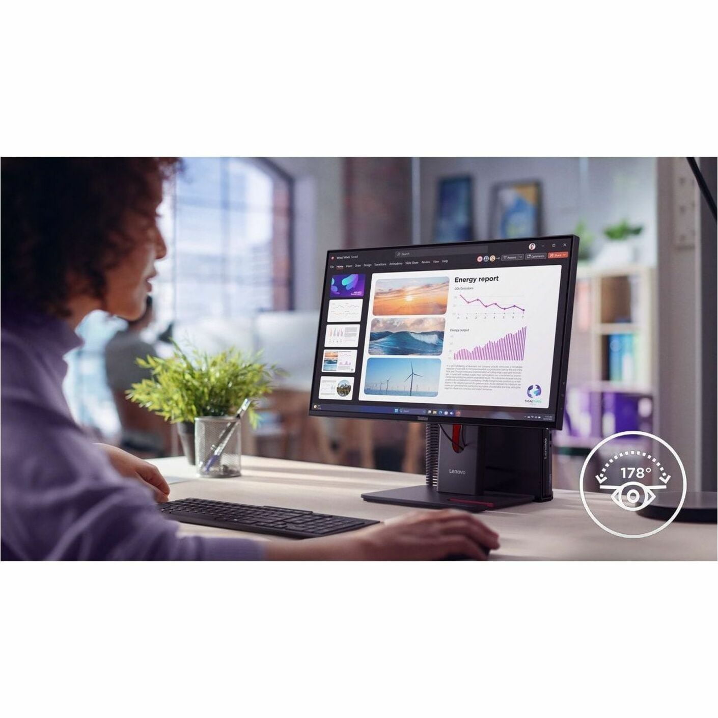 ★未使用★Lenovo ThinkVision T24-40 フルHD モニター Lenovo ThinkVision T24-40 24