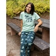 thumbnail image 4 of Lazy One Women's Pajama Set, Short Sleeves with Cute Prints, Relaxed Fit, Mountain Moose, 4 of 7