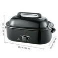 thumbnail image 5 of KFFKFF Electric Roaster Oven 20QT Turkey Roaster Oven with Self-Basting Lid 1450W with High-Dome Glass Lid with Defrost & Warm Function Adjustable Temperature Removable Pan&Rack Cool-Touch Handles, 5 of 9