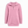 thumbnail image 4 of Towmus Womens Quarter Zip Oversized Sweatshirts Teen Fleece Pullover Hoodies Mock Neck Sweater Fall Workout Jacket 2025, 4 of 5