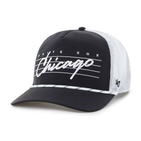 Men's '47 Black Chicago White Sox Brrr Downburst Mesh Hitch Adjustable Hat