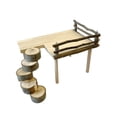thumbnail image 1 of GROWTH TANK Hamster Platform, Stand, Shelf, Hamster Ladder, Exercise Toy, Decor, Wooden Mice D, 1 of 9