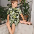 thumbnail image 4 of Balery Hawaii Palms Conjunto de Pijama Infantil de Manga Corta con Estampado – Ropa de Dormir de Algodón Suave-Small, 4 of 6