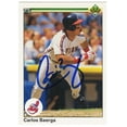 thumbnail image 1 of Carlos Baerga Signed Cleveland Indians 1990 Upper Deck Rookie Baseball Trading Card #737, 1 of 1