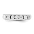 thumbnail image 5 of 925 Sterling Silver Flat Top CZ Cubic Zirconia Simulated Diamond Ring Size 6 Measures 3.9mm Wide Jewelry for Women, 5 of 8