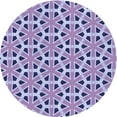 thumbnail image 1 of Ahgly Company Machine Washable Indoor Round Transitional Purple Sage Bush Purple Area Rugs, 4' Round, 1 of 7