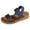 Blue, variant on Women's Leopard Print Slingback Platform Sandals Lightweight Non Slip Open Toe Comfortable Walking Shoes White Size 9