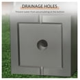 thumbnail image 6 of Outdoor Planters 2-Pack, 22in & 18in Flower Pots, Stackable Plant Pots with Drainage, Durable MgO, for Porch Patio Yard Garden, Gray, 6 of 9