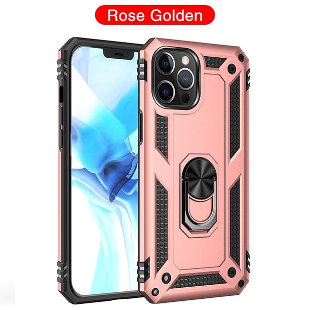 Funda de teléfono con anillo magnético para iPhone, carcasa trasera a prueba de golpes para iPhone 11, 12, 13 Pro Max, Mini, 6, 7, 8 Plus, X, Xs, XRFor iphone 13 Pro Gao Jinjia LED