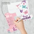 thumbnail image 2 of Big Dot of Happiness 1st Birthday Beautiful Butterfly - Shaped Fill-In Invitations Floral First Birthday Party Invitation Cards with Envelopes - 12 Ct, 2 of 7