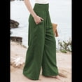 thumbnail image 3 of Pantalones Palazzo de para Mujer Verde L, 3 of 8