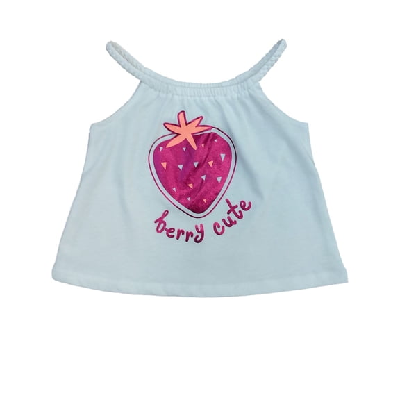 Infant Girls Berry Cute Tank Top Pink Strawberry Baby Shirt 24 Months