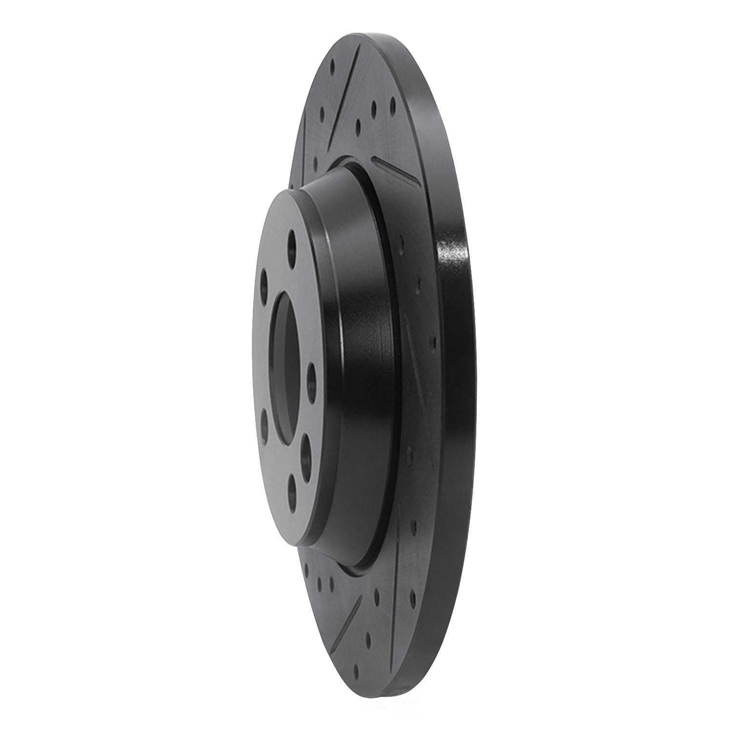 Dynamic Friction Company 633-74047L DFC Brake Rotor - Drilled And Slotted - Black