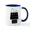 White/Navy Inside, variant on CafePress - Snoopy On House Black And White - 11 oz Ceramic Mug - Novelty Coffee Tea Cup