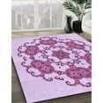 thumbnail image 2 of Ahgly Company Indoor Rectangle Patterned MediumOrchid Purple Area Rugs, 4' x 6', 2 of 6