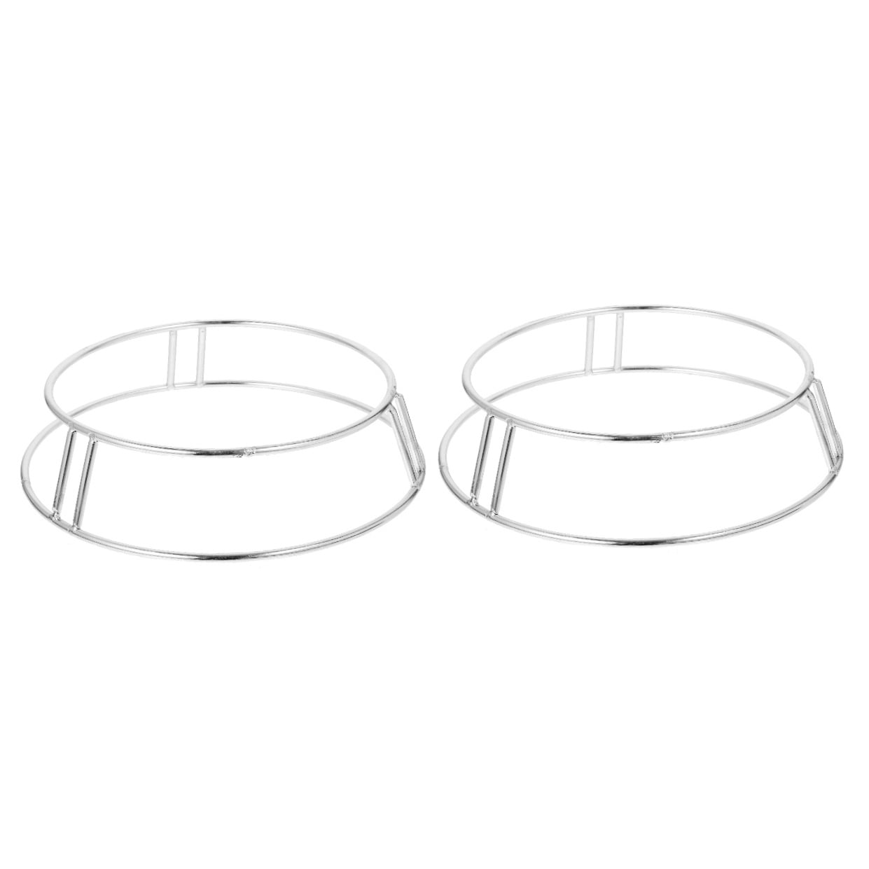 HOMEMAXS 2pcs Stainless Steel Wok Holder Wok Rack Camping Stove Wok Stand Pot Support Stand