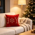 thumbnail image 5 of WWG Velvet Christmas Pillow Cover 18x18, Decorative Throw Pillow Case with Rhinestone Beaded Pattern, Hidden Zipper, Washable, for Sofa Couch Bed Living Room Couch, 5 of 6