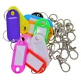 thumbnail image 1 of jifeng 20 Mixed Plastic Key Tag Split s Metal Lobster Swivel Clasp Keychain Set with Swivel Clasp, 1 of 8