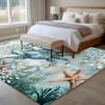 thumbnail image 4 of Retro Sea Crabs Large Area Rugs 8x10 ft Sea Stars Corals Ocean Animals Washable Rug Non Slip Indoor Carpet Absorbent Floor Mat for Living Room Bedroom Dining Room, 4 of 9