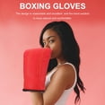 thumbnail image 4 of USHOBE 1 Paire de Gants de Boxe pour Femmes Autocollant de Poignet Allongé Doublure en Mousse de Polyuréthane Rouge, 4 of 8
