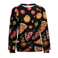 thumbnail image 7 of Fun Pizza Womens Oversized Sweatshirts Hoodies Crewneck Casual Tops Comfy FallWinter Clothes 2024, 7 of 7