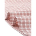 thumbnail image 5 of MODA NOVA Juniors 1950s Round Collar Short Sleeve Checked Tops Pink M, 5 of 5