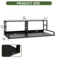 thumbnail image 4 of Uforic 2-Tier Washer & Dryer Storage Rack with Hooks, over the Washing Machine Shelf, Black, 4 of 8
