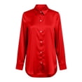 thumbnail image 4 of Womens Tops Dressy Casual, Duoif Dress Shirt, Collared Formal Shirts for Women Red S, 4 of 5