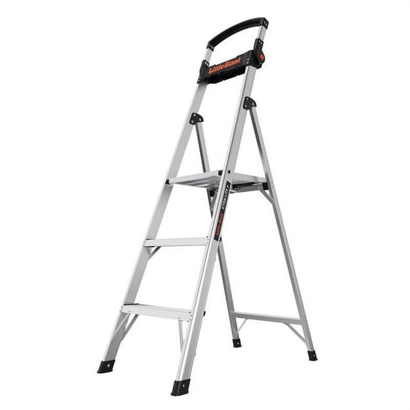 Little Giant Xtra-Lite Plus Foldable Step Ladder, 5 ft, Aluminum Multicolor