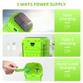 thumbnail image 2 of Electric LED Camping Lantern for Emergency, 3000 Large Capacity Solar Hand Crank Flashlight with 8H Play Time, Collapsible Survival Light, USB Charger for Cellphone, Must-Have Light for Power Outage, 2 of 7