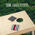 thumbnail image 3 of Play Platoon Premium Weather Resistant Duckcloth Cornhole Bags - Set of 8 Bean Bags for Corn Hole Game - Regulation Size & Weight - Thin Red Line - American, 3 of 7
