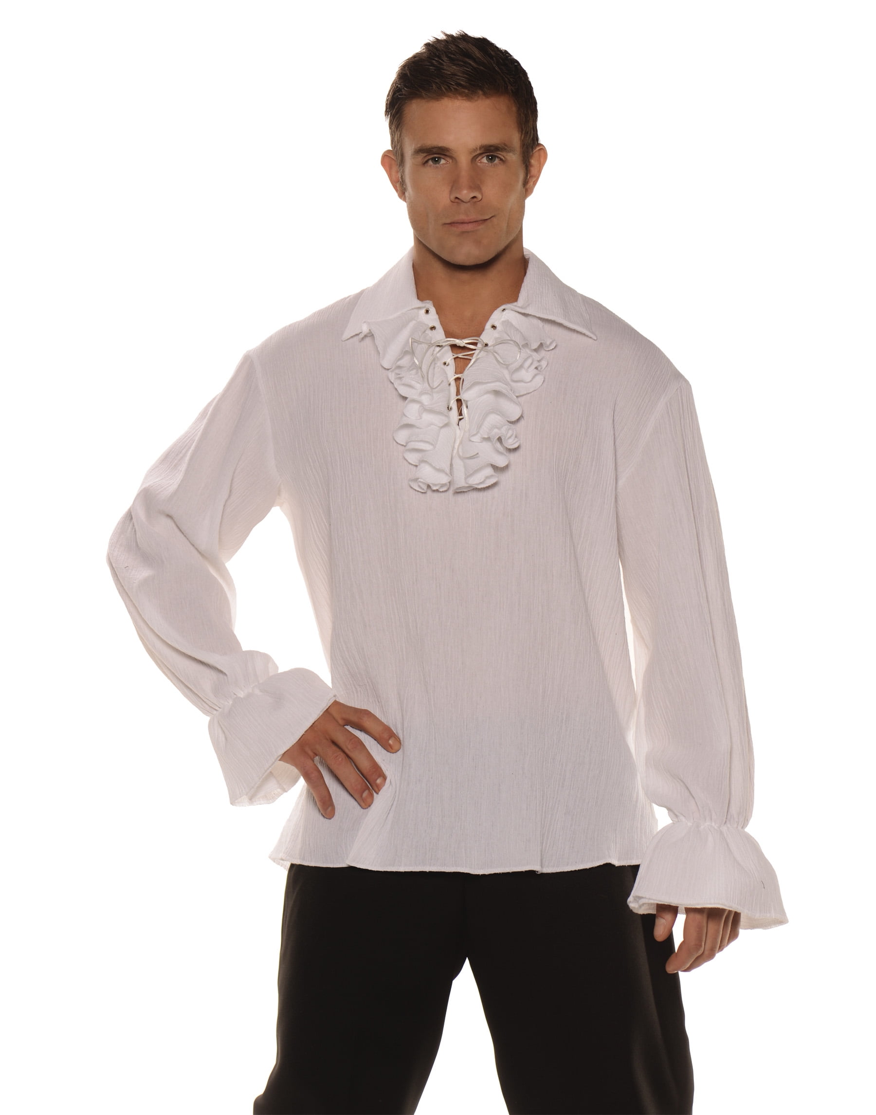 White Gauze Pirate Shirt Adult Male Halloween Costume - 2Xl - Walmart.com