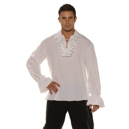 White Gauze Pirate Shirt Adult Male Halloween