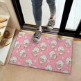 thumbnail image 2 of Pink Christmas Santa Pattern Door Rugs,Washable Non Slip Door Mats Indoor,Decorative Door Mats,Entry Mat Indoor for Entrance,Bedroom,Kitchen,Bathroom,16"x24", 2 of 6
