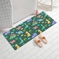 thumbnail image 2 of Green Dinosaurs Palms Volcanoes Pattern Bathroom Rugs Mat,Non Slip Microfiber Bathroom Rug,Rubber Backing,Soft Bathroom Mats for Bathroom Floor,Tub and Shower,60x24in(150x60cm), 2 of 5