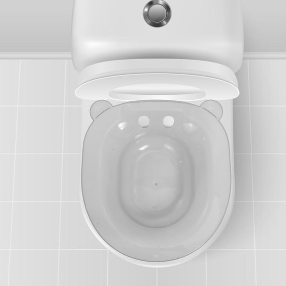 Baluue Grey PP Sitz Bath Basin for Toilet - Comfortable Elderly , 1 Pack