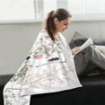 thumbnail image 3 of Hermosa manta de peonía con flores exóticas para sofá de 50 x 60 pulgadas, manta personalizada suave y acogedora con diseño de pájaro, garza y grulla, mantas de franela ligeras y cálidas y difusas, 3 of 7