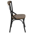 thumbnail image 4 of Taylor & Logan Cross Back Metal Dining Chair with Wooden Seat, 4 of 5