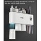 thumbnail image 4 of Dispensador automático de pasta de dientes, kit exprimidor montado en la pared con soporte para cepillos de dientes, 4 ranuras para cepillos de dientes, organizador multifunción para cepillos de dient, 4 of 5