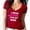 Red, variant on I Wear Pink For My Mom V-neck Shirt Support Breast Cancer Tee Color Black Small