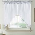 thumbnail image 2 of Blue Flower Swag Valances for Windows 2 Pack, Kitchen Window Curtains 36 Inch Length, Spring Modern Minimalist Country Floral Plant Privacy Swag Curtains for Living Room/Bathroom 36"x36", 2 of 8