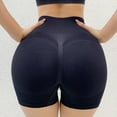 thumbnail image 4 of Women's High Waist Workout Shorts Ribbed Acid Wash Butt Lifting Tummy Control Ruched Booty Yoga Short Pants Sports Shorts, 4 of 9