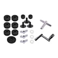 thumbnail image 1 of Milaget 20 Pieces Cymbal Felts Washers Attachment Replacement Kit Cymbal Replacement Black, 1 of 9