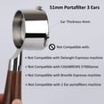 thumbnail image 3 of CAPFEI 51mm Bottomless Portafilter 3 Ears Compatible with CASABREWS CM5418, 3700Essential, Mr. Coffee Espresso and Cappuccino Machine, Wirsh Espresso | Stainless Steel Filter Basket 0.3mm Pores, 3 of 9