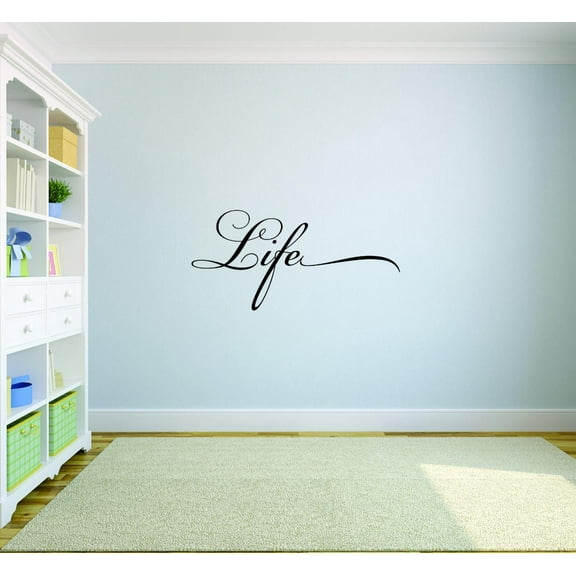 Custom Wall Decal Sticker : Life Living Room Quote Home Decor Picture Art 20x40 Inches