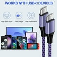 thumbnail image 6 of Usb C Car Charger Fast Charging,AILKIN PD 60W Dual Usb Car Charger Adapter for Android Type C Car Charger Cigarette Lighter Adapter Socket with 2PACK Type C Charging Cable 6ft,Purple, 6 of 6