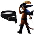 thumbnail image 5 of Disfraz de gato con botas, disfraz de espada, disfraz de gato para niños, capa, sombrero, mono, traje de fantasía, disfraz de Halloween para niños, 5 of 5