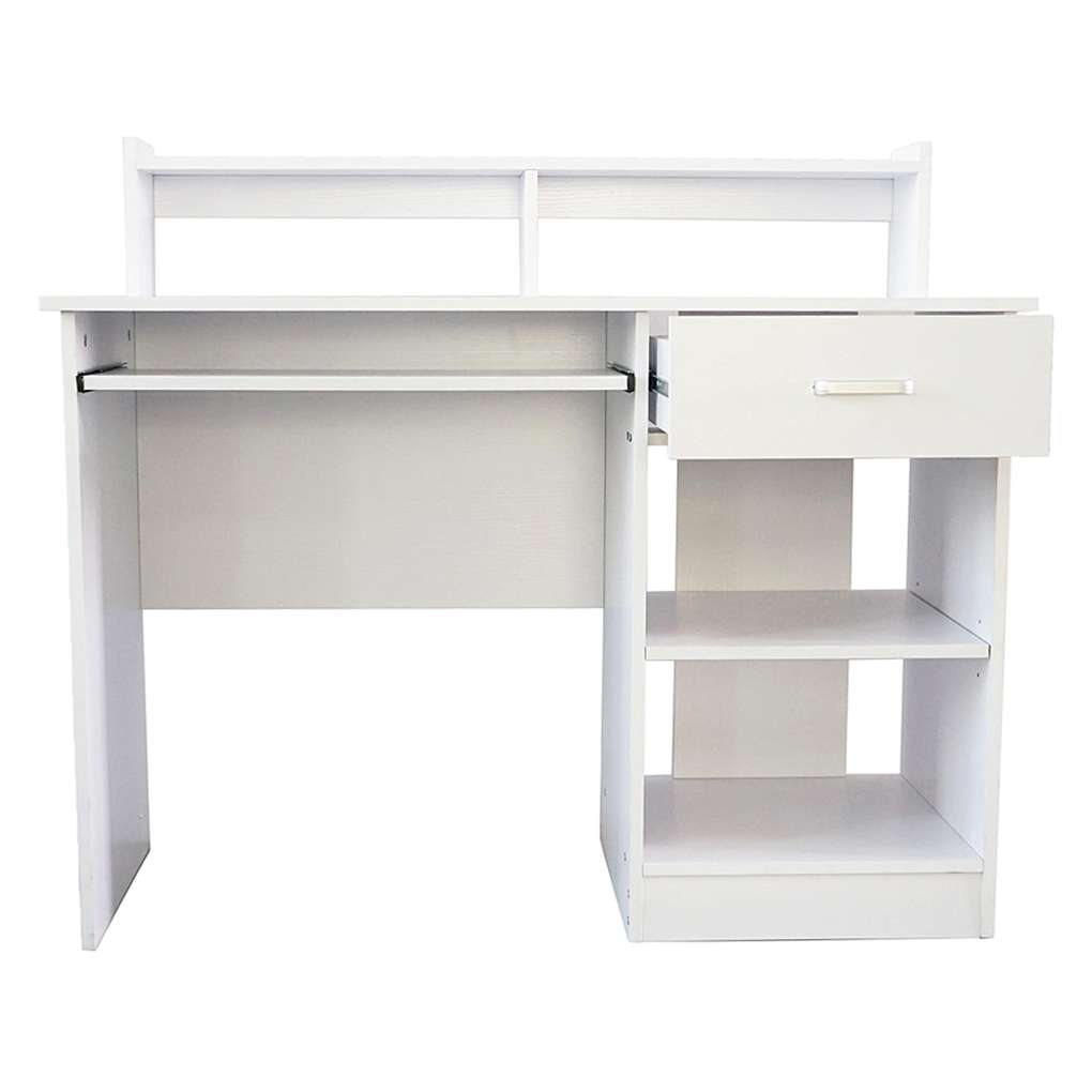 Computer Desk with Side Drawers Classic Chipboard Heavy Duty Writing