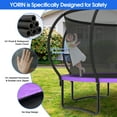 thumbnail image 6 of YORIN Trampoline for 2-3 Kids, 8FT 10FT Trampoline for Adults with Enclosure Net, Basketball Hoop, Ladder, 800LBS Outdoor Recreational Trampoline with Light, Sprinkler, Socks, Heavy Duty Trampoline, 6 of 7